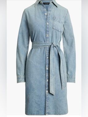Lauren Ralph
Lauren
Long Sleeve
Belted Denim
Shirtdress 
XXL